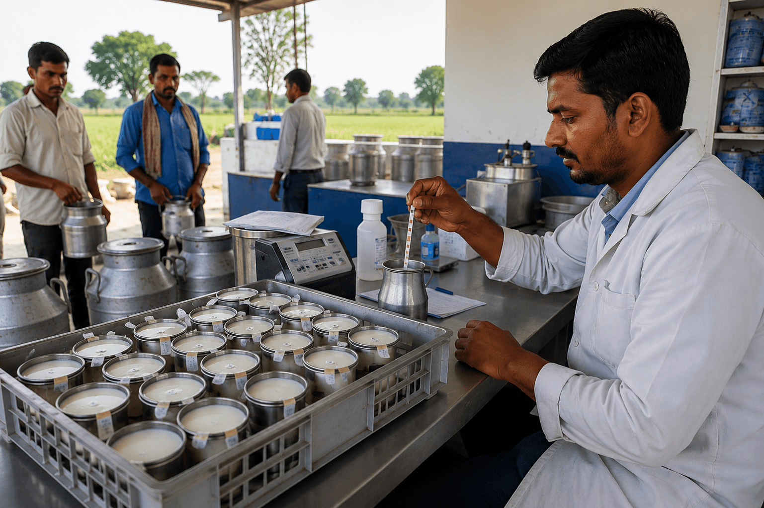 Milk collection and quality workflow